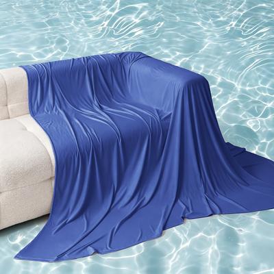 Shop Station Ultra Soft Cooling Blanket Ice Silk Summer Blanket For Night Sweats, Lightweight Breathable Bed Throw blue 39.37 59.06 In