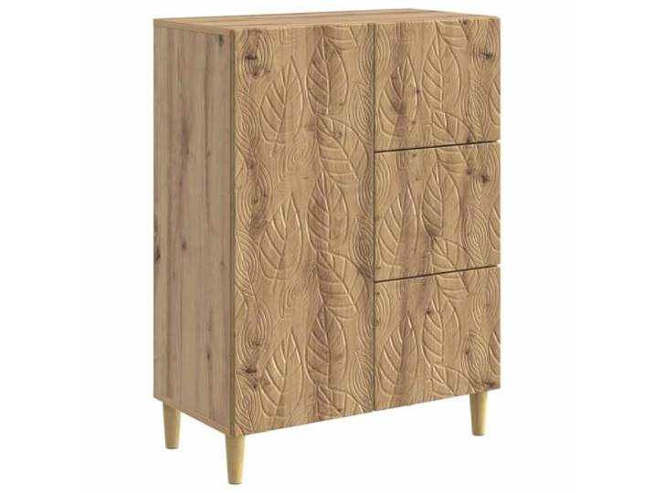 KGFHERENB Sideboard Artisan-Eiche 66x34,5x90 cm Holzwerkstoff Kommode Kompakter Schrank im Vintage Design für Wohnzimmer und Flur, bietet variablen Stauraum mit 3 Schubladen und Türbereich.