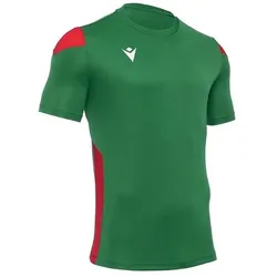 Macron, Herren, Sportshirt, Polis (S), Rot, Grün