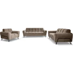 SITZGARNITUR Volare Sofas+Sessel, ohne Schlaffunktion, Braun