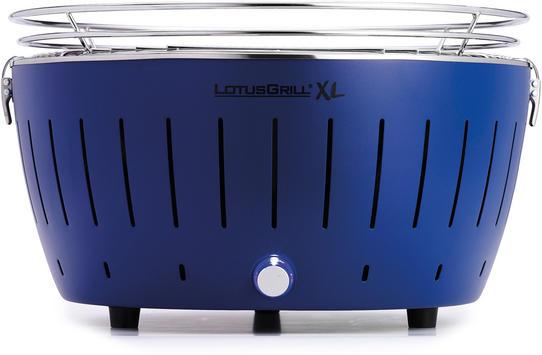 LotusGrill LG G435 U BL - Barbecue portable pour l'extérieur XL - Coque bleue