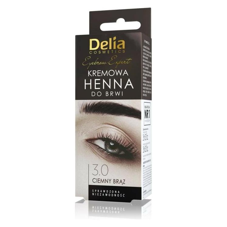 Delia Cosmetics Delia - Henna for eyebrows cream 3.0 Dark Brown 15ml (Dunkelbraun) (33082773)
