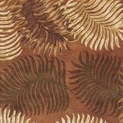 Domani Camila Tropical Rust Fern Hand-tufted Wool Area Rug