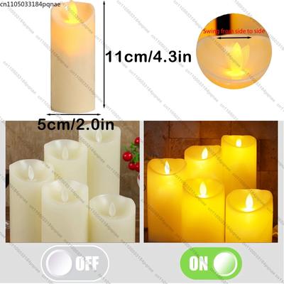 Uplift Picks 10240PCS Flameless Pillar Candles With Remote Control And Flickering LED 11cm 40 Pcs