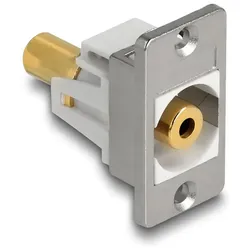 DELOCK Panel Mount Klinkenbu 3,5mm 3 Pin zu Klinkenbu silber