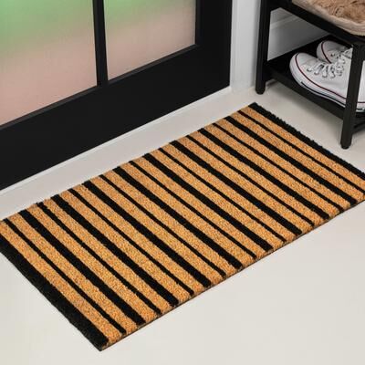 JONATHAN Y Classic Natural Coir Mat Indoor/Outdoor