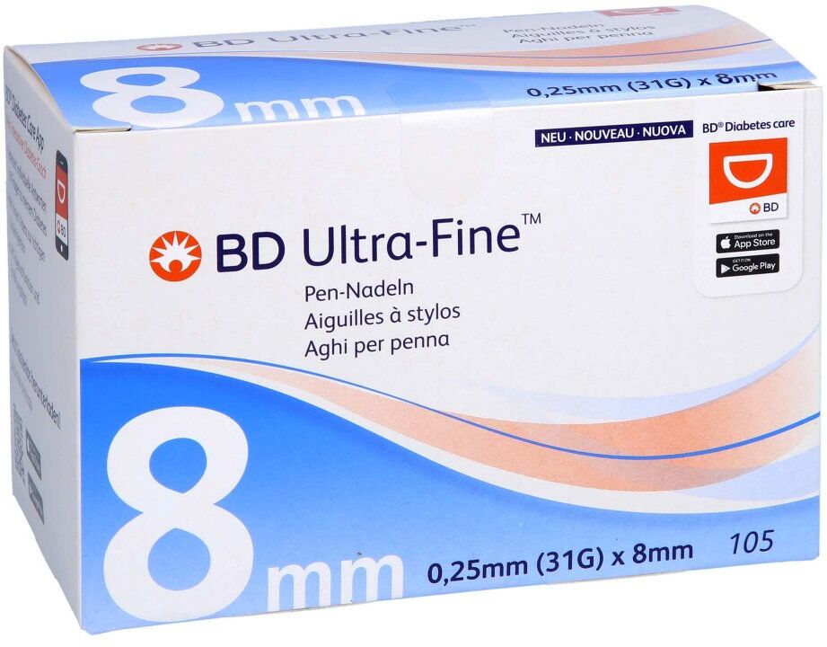 Bd Ultra-fine Pen-nadeln 8 Mm 31 G 0,25 Mm
