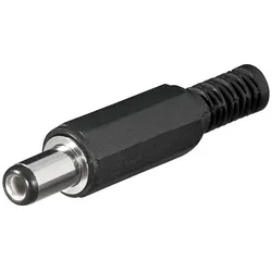 DC-Stecker / Hohlstecker 2,1x5,5 mm mit Knickschutz - Lötmontage