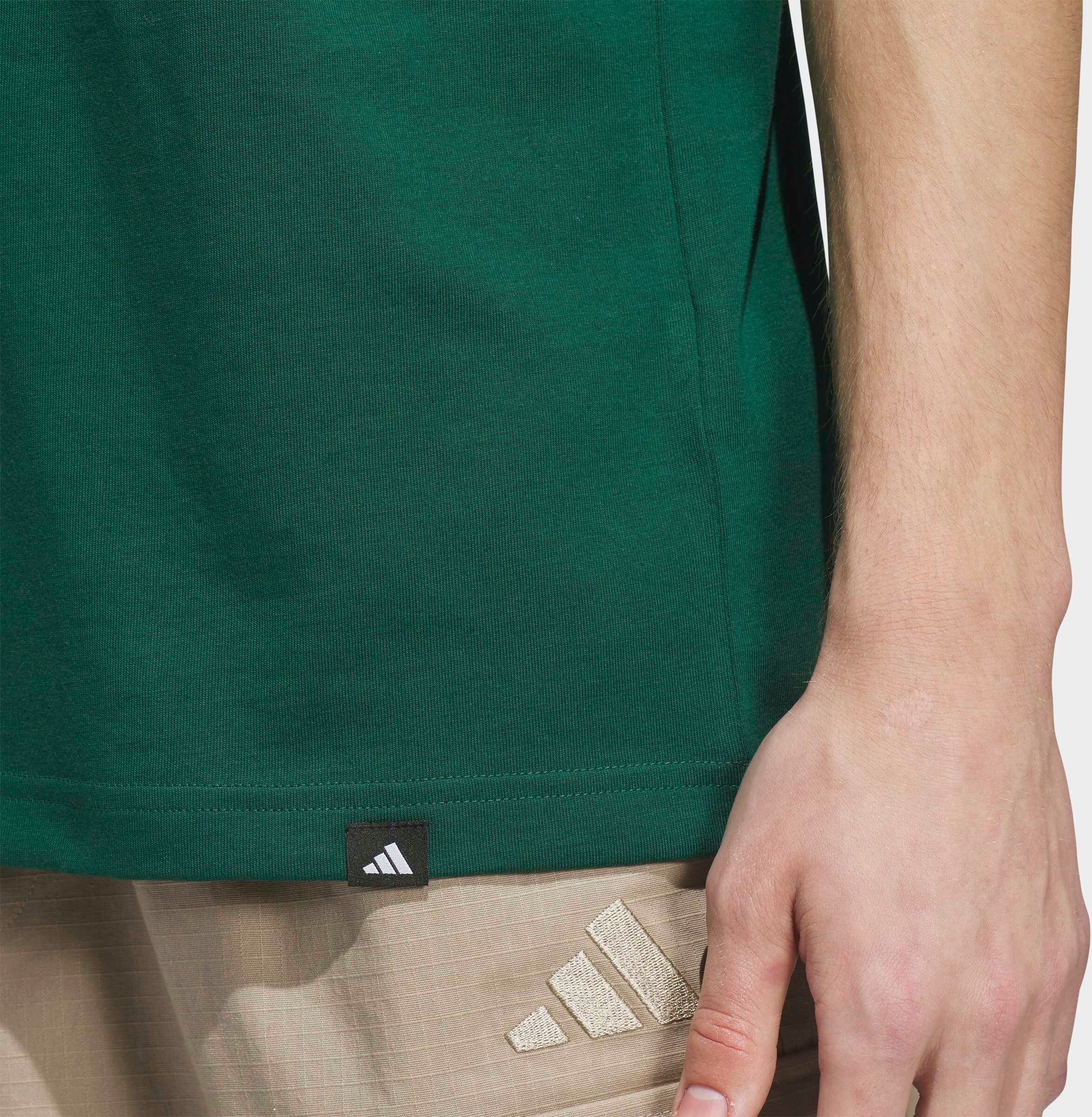 T-Shirt ADIDAS SPORTSWEAR "WATERFALL GRAFIK", Herren, Gr. XXL, grün (collegiate grün), Obermaterial: 100% Baumwolle, Rundhals, Shirts T-Shirt, für Erwachsene collegiate grün XXL