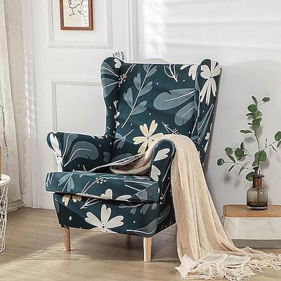 Stretch Ohrensesselbezug Ohrensesselbezüge mit Sitzkissenbezug Spandex Jacquard Ohrensesselbezüge für Ikea Strandmon Chair