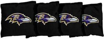 Skip's Garage Baltimore Ravens NFL Football Black Cornhole Bags