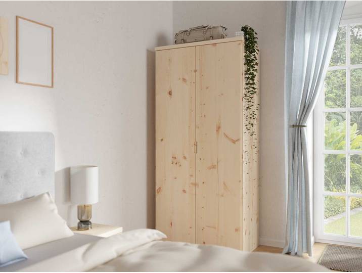 Zirbenschrank „Romana“ 2-türig Massivholz Zirbe