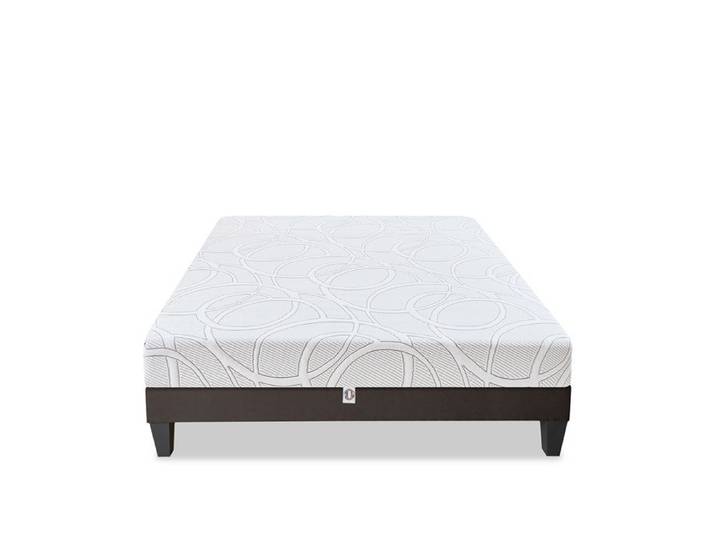 Ensemble Poséidon 160x200 cm Matelas Mousse + Sommier Bois - Blanc