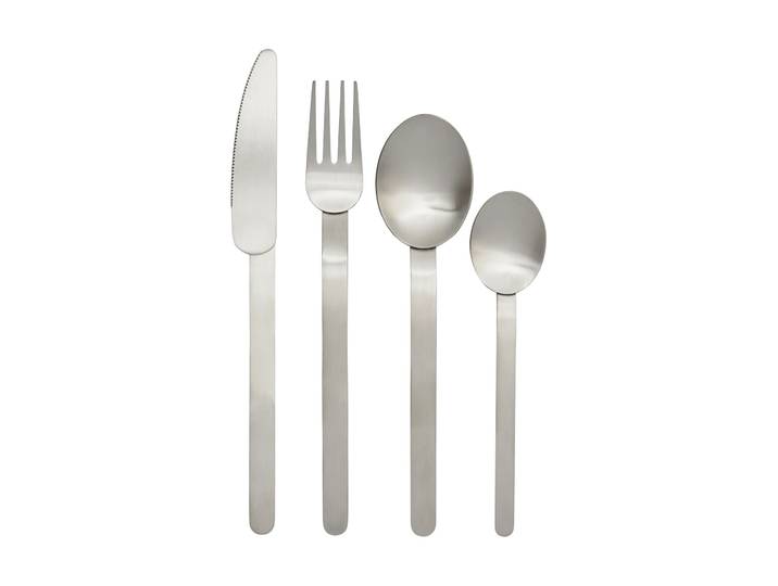 Ferm Living Set de couverts Stelo, 4 pièces Brushed Stainless Steel