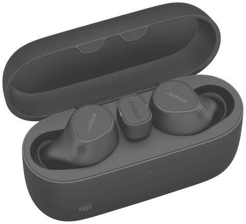 Jabra Evolve2 Buds In Ear Kopfhörer Bluetooth Stereo Schwarz Mikrofon-Rauschunterdrückung, Noise Cancelling Ladecase, Mikrofon-Stummschaltung, In