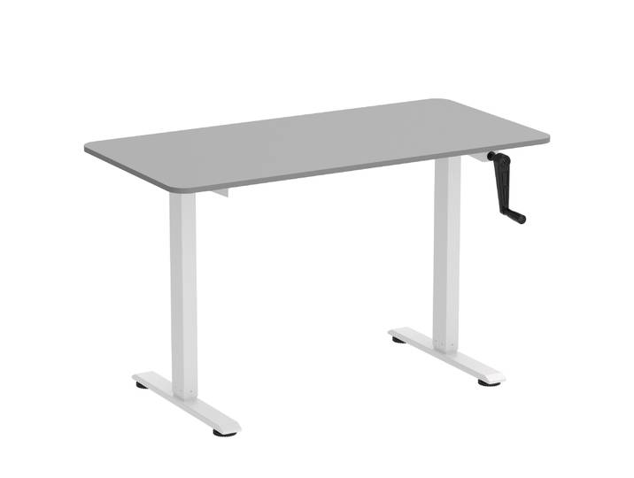 Stehpult manuell höhenverstellbar grau/weiss 120 x 60 cm