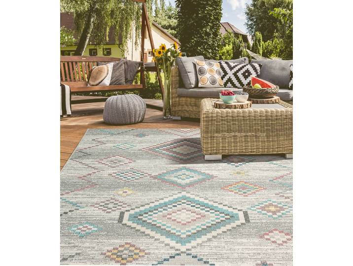 Teppich MERINOS Salsa Outdoor 54509 , grau, B:120cm H:4mm L:170cm, Polypropylen (PP), Teppiche, Teppich, In- und Outdoor geeignet, Aussenbereich, Balkon, robust, Vintage