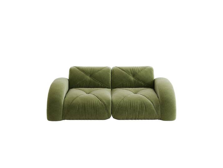 kowdom 2-Sitzer Modulares Rahmenlos Sofa 2-Sitzer, Hochdichter Schaum, Chenille Stoff, Sofa, rahmenlos, modular, 32D Schaum, keine Montage, 400 kg