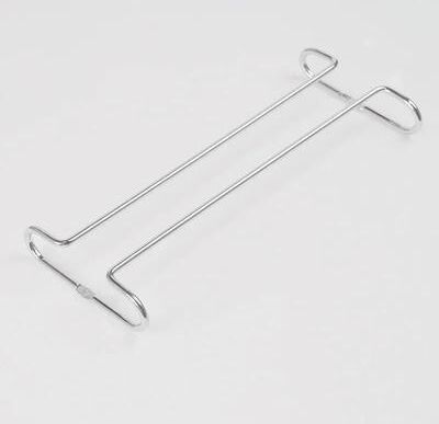Uplift Essentials Iron Wall Mount Hanging Wine Glass & Stemware Rack stainless Steel