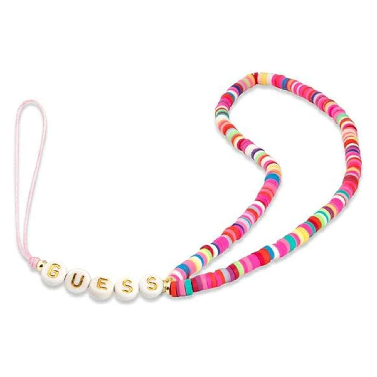Guess Ratet mal, Aufhängung GUSTGMPP Phone pink pink spröde/multicolor pink Heishi Beads (GUE002046-0)