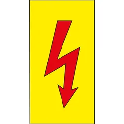 W 74401 - Warnschild: roter Blitz