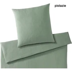 Elegante Bettwäsche Smooth - 135x200 cm + 80x80 cm	pistazie