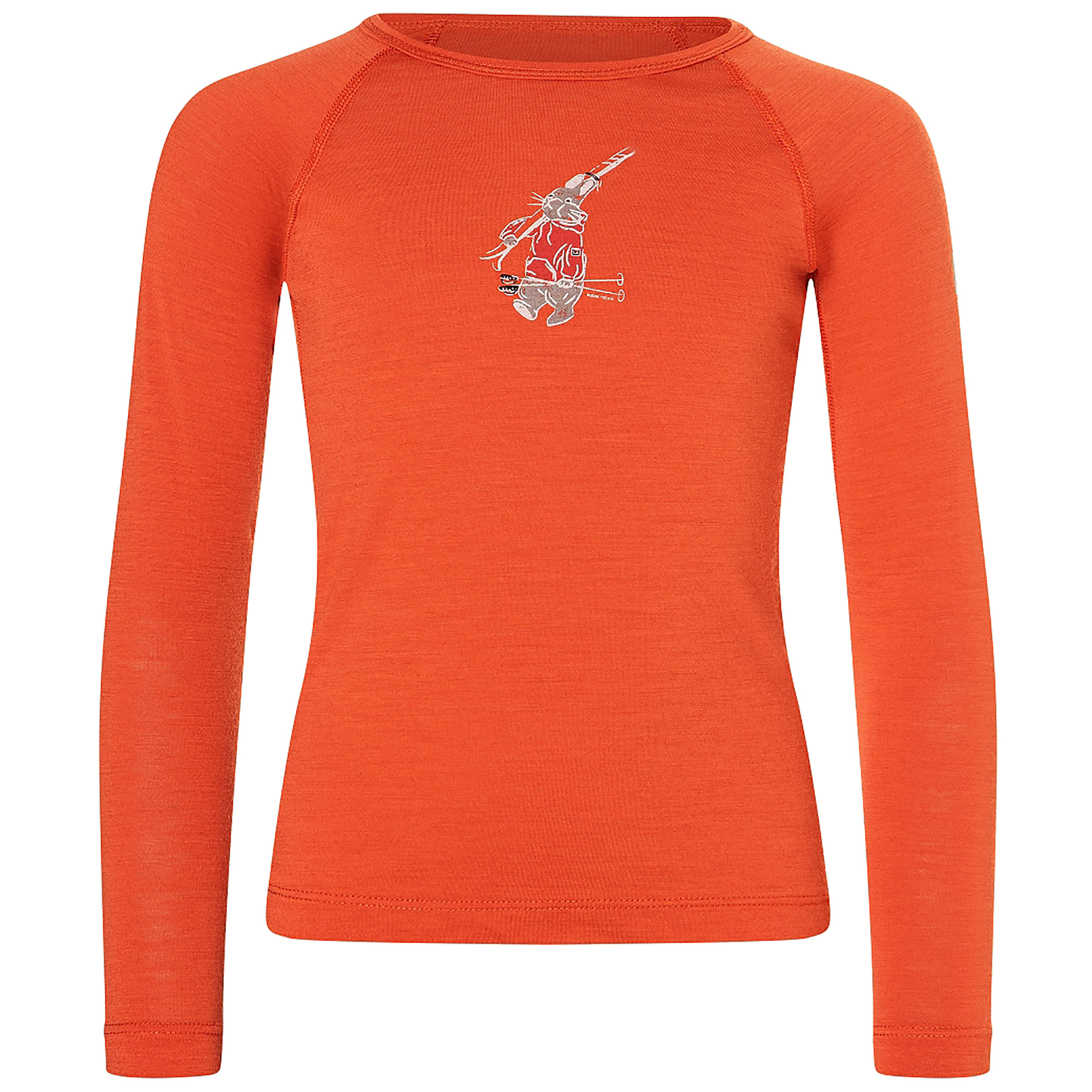 Super.Natural Ski Bunny175 Kinder Langarm Unterhemden orange Größe 116 Hautfreundlich Merinowolle