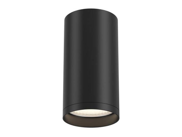 Plafonnier\, montage en saillie\, aluminium\, 1 flamme\, noir\, H 10 cm