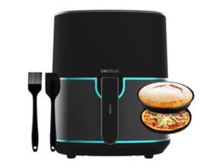 Cecotec Friteuse à Air sans Huile de 5 5 L Cecofry Fantastik Inox 5500 Pack. 1500W Technologie PerfectCook 9 Modes de Cuisson