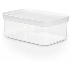 EMSA Optima Trockenvorratsdose Rechteckig, Vorratsdose, Frischhaltedose, Kunststoff, Transparent / Weiß, 2 L, N11422