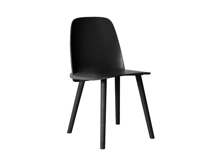 Muuto Chaise de table à manger Nerd noir