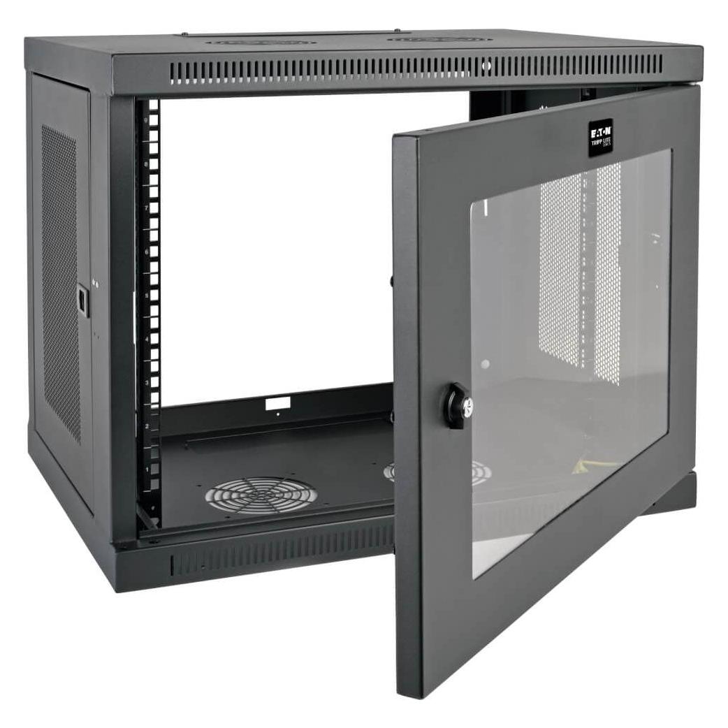Eaton SmartRack 9U Low-Profile Switch-Depth Wall-Mount Mini Rack Enclosure Clear Acrylic W (9 HE, 19 Zoll Rack) (SRW9UG)