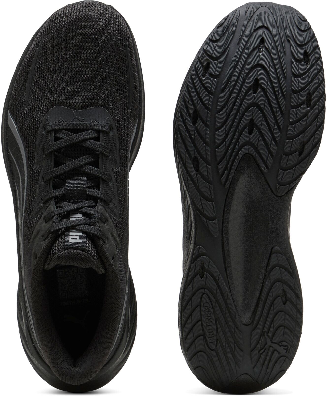 Laufschuh PUMA "POUNCE LITE 2", Gr. 46, schwarz (puma schwarz, cool schwarz gray), Textil, Schuhe Laufschuh