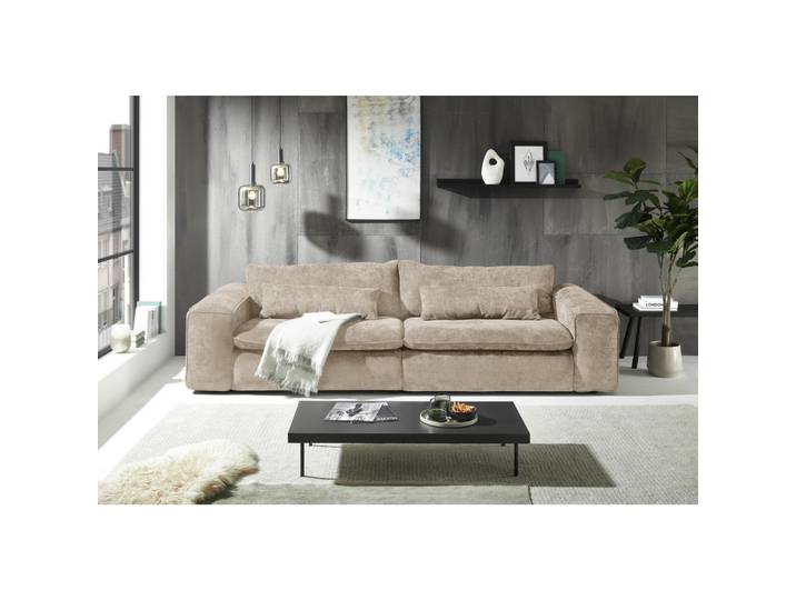 Livetastic Bigsofa Venice, Greige, Kunststoff, Füllung: Schaumstoffflocken,Schaumstoffflocken, 300x80x118 cm, Made in EU, Rücken echt, Armteil links, Armteil rechts, Wohnzimmer, Sofas & Couches, Sofassofas