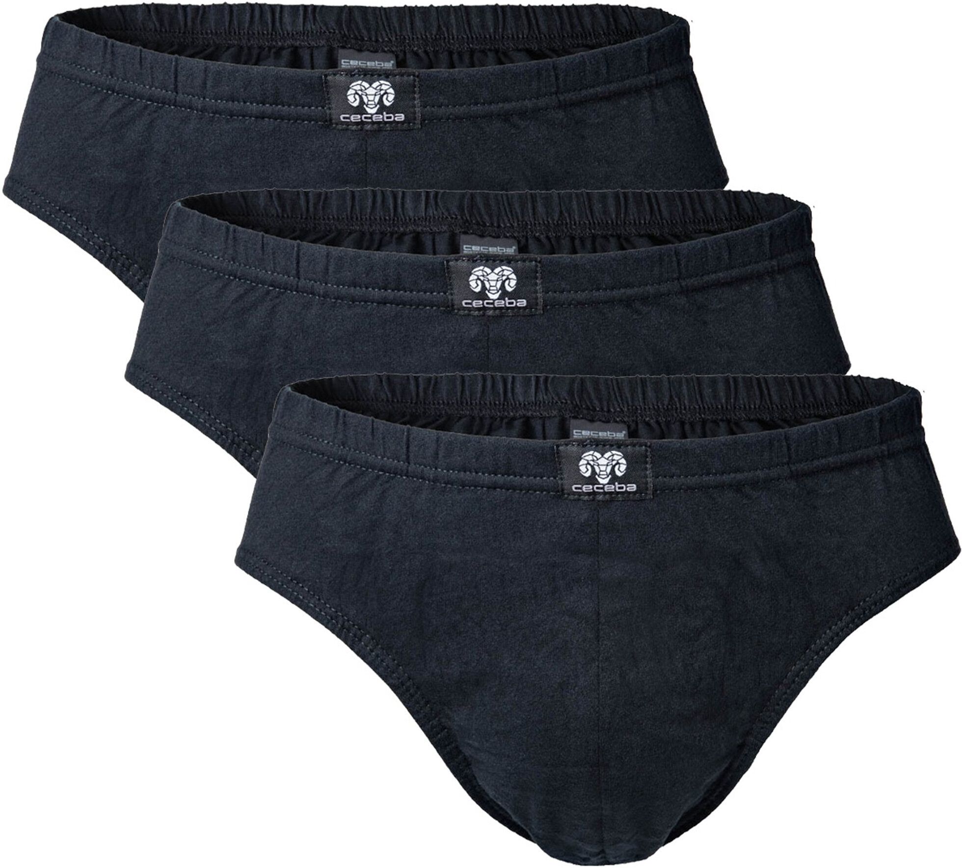Slip CECEBA "Slip Sport Slip 3er Pack 3er Pack", Herren, Gr. 7/XL, schwarz, Obermaterial: 100% Baumwolle CO., Unterhosen Slip