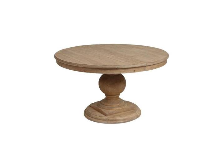 Table ronde extensible en bois beige