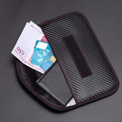 1 Stück Faraday-Tasche für Handys Autoschlüssel RFID-Signalblockierende Tasche Carbonfaser Hülle Datenschutz Schlüsselbund Anti-Tracking Anti-Hacking Hülle Blocker Sie können klicken