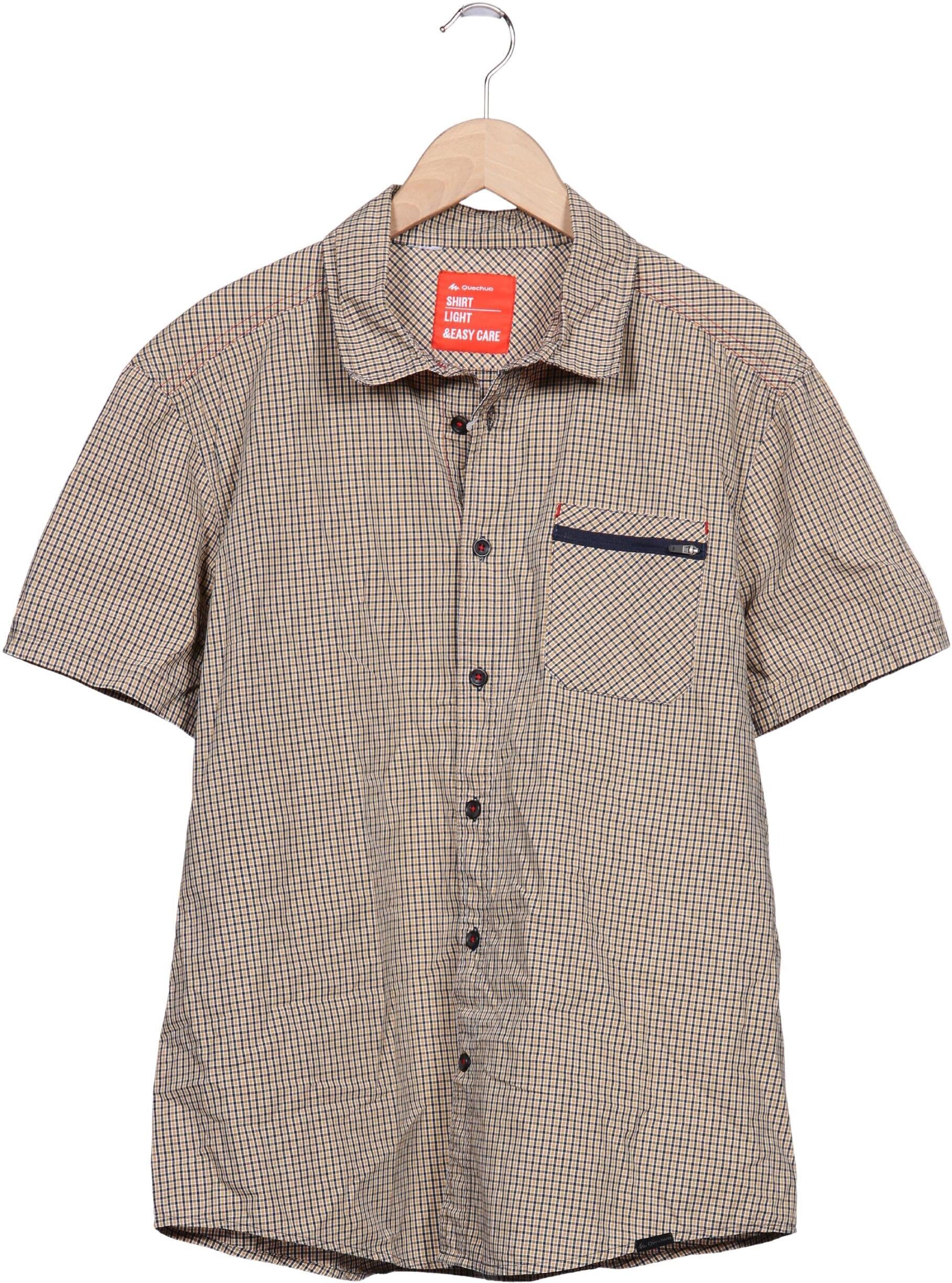 quechua Herren Hemd, Beige, Gr. 45, Baumwolle / Synthetik - Second Hand
