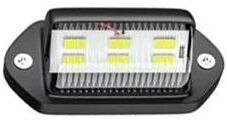 Uplift Treasures 2PCS 6 LED Waterproof License Plate Light For Cars 1 Pc Black