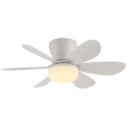 LED Deckenventilator dimmbar 3 Geschwindigkeitsstufen Fernbedienung Weiß D 53 cm
