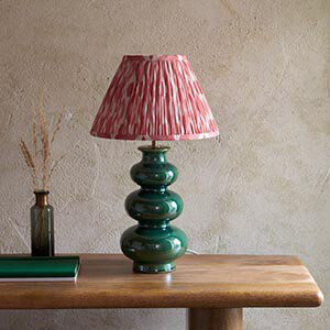 Heritage Hues Monroe Table Lamp Coral Pink 54cm H X 30cm W X 30cm D