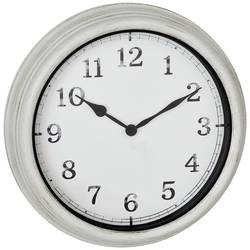 TFA Dostmann 60.3067.02 Quarz Outdooruhr 38 cm x 63 mm Weiß spritzwassergeschützt, Großes Display
