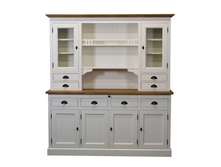 Weißer Landhaus Buffetschrank groß Massivholz