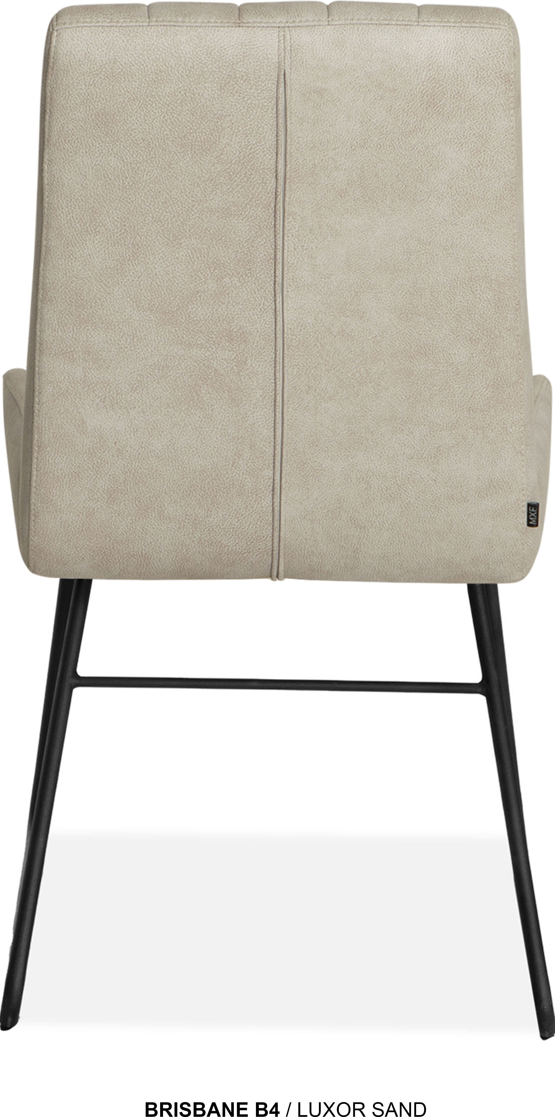 Esszimmerstuhl OMG DESIGN "Brisbane", beige (sand, schwarz, sand), B:51cm H:93cm T:61,5cm, Polyester, Stühle, Esszimmerstuhl, Esszimmerstuhl, pflegeleichter Bezug