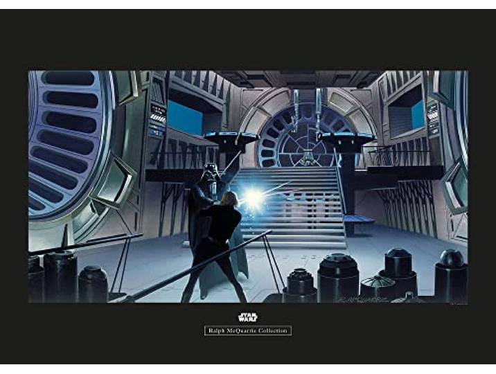 Komar Star Wars Classic RMQ Vader Luke Throneroom – Taille : 70 x 50 cm Tableau mural (sans cadre)