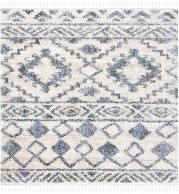 SAFAVIEH Berber Fringe Shag Mai Trellis Rug