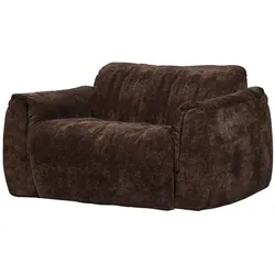 Big-Sessel Baggy aus 3D-Chenille-Stoff, modern, Dunkelbraun, weich gepolstert, luxuriöses Design