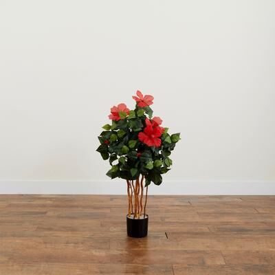 Nearly Natural 3' Artificial Hibiscus Tree