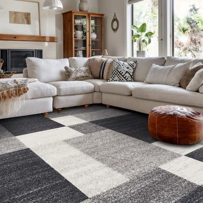 World Rug Gallery Modern Boxes Design Non-slip (Non-skid) Area Rug