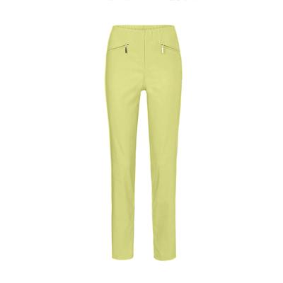 2-in-1-Hose GOLDNER "Kurzgröße Schlupfhose LOUISA mit Steppnähten", Damen, Gr. 27, K-Gr, grün (erbsengrün), Obermaterial: 67% Baumwolle CO. 28% Polyamid PA. 5% Elasthan EL., Hosen